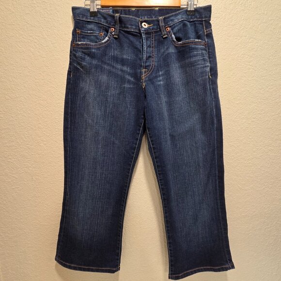Lucky Brand Vintage Womens 6/28 Cropped Light Distressed Denim Jeans - Picture 1 of 11
